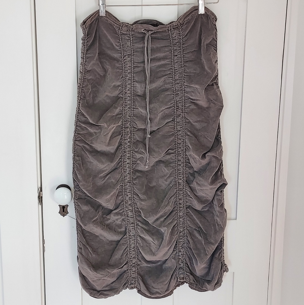 Ruched Midi Skirt